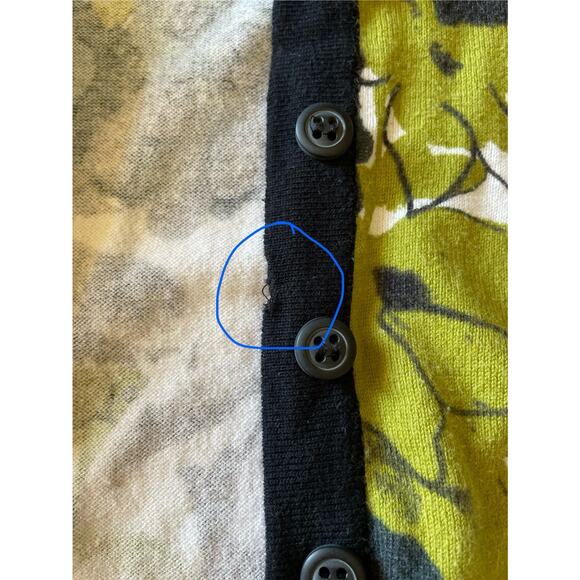 Valerie Bertinelli Button Down Cardigan Blue Green White 3/4 Sleeve XS - Picture 4 of 7